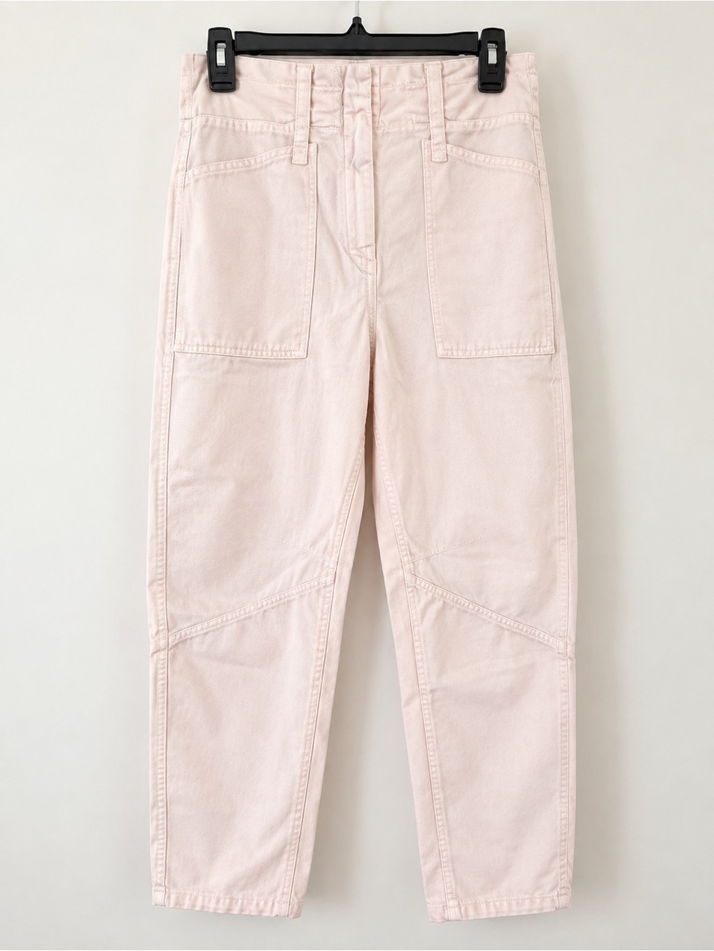 A.L.C. Utility Cargo Barrel Pants Size 4 Pink Cotton Linen Tencel